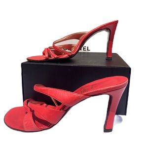 Christian Louboutin red slides